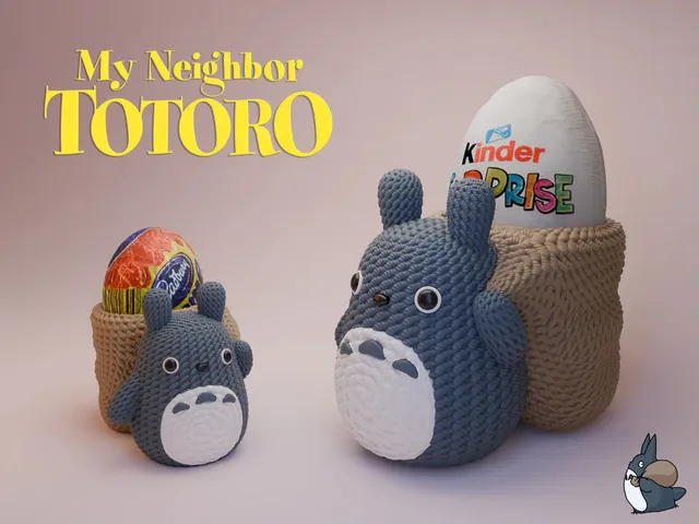 L'Atelier di Zelda Stampe Incantate Totoro porta ovetti crochet PLA