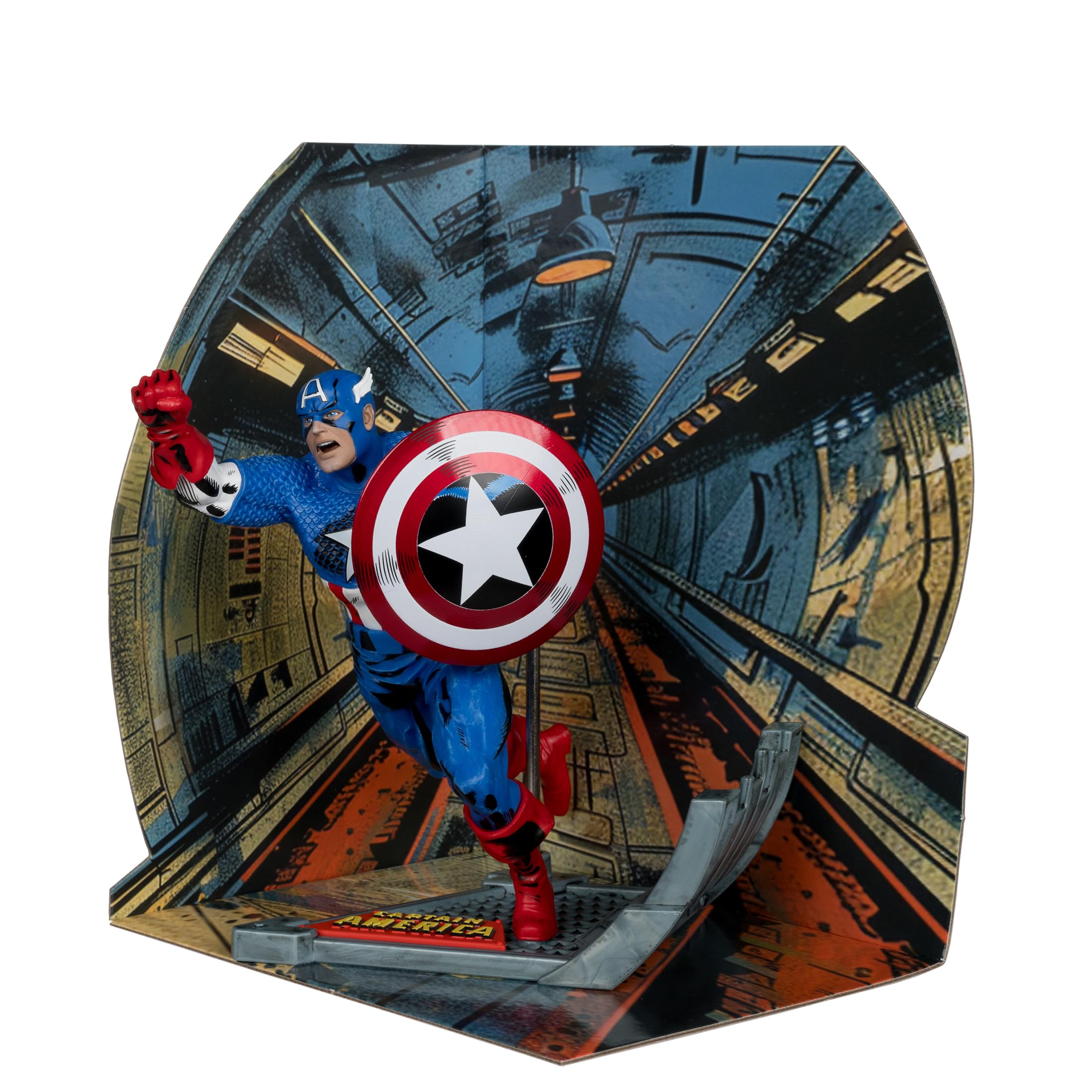 McFarlane Marvel Capitan America 100 statua 1:10 con scena