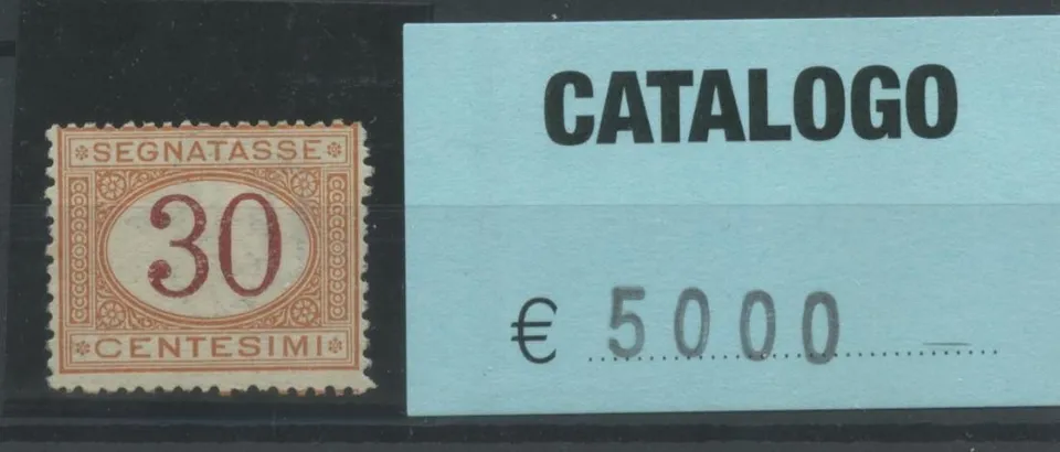 Regno 1870 Segnatasse 30c ocra carminio francobollo nuovo**