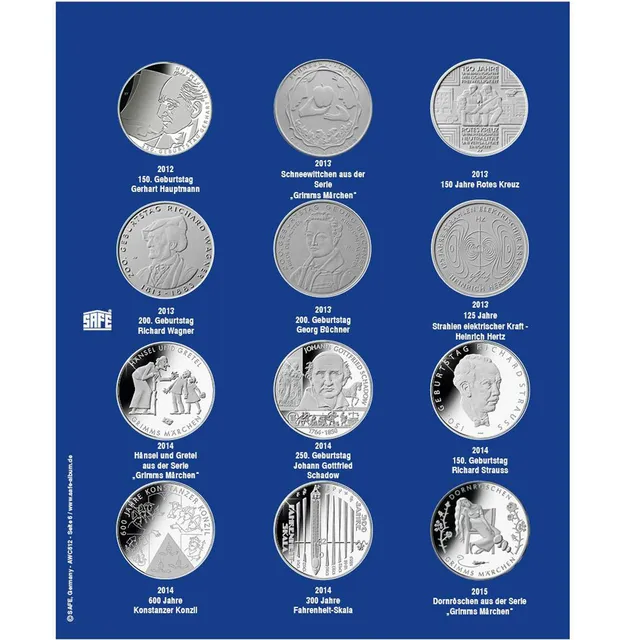 Safe 7311-6 Foglio 2012 per TOPset 10 euro in capsule