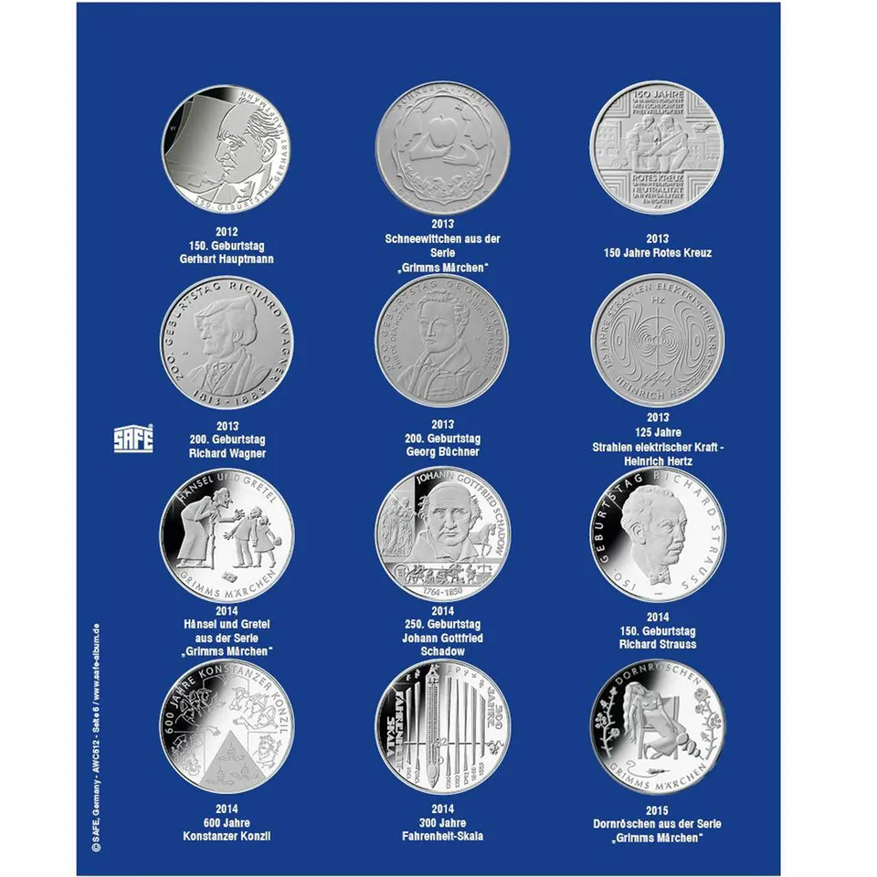 Safe 7311-6 foglio 2012 per album TOPset 10 Euro capsule