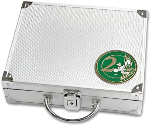 Safe Münzkoffer 172 valigetta monete 180 pezzi 2 euro alluminio