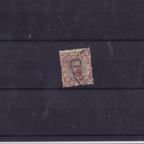 TS Collezionismo Filatelia Umberto I 1 lira francobollo usato