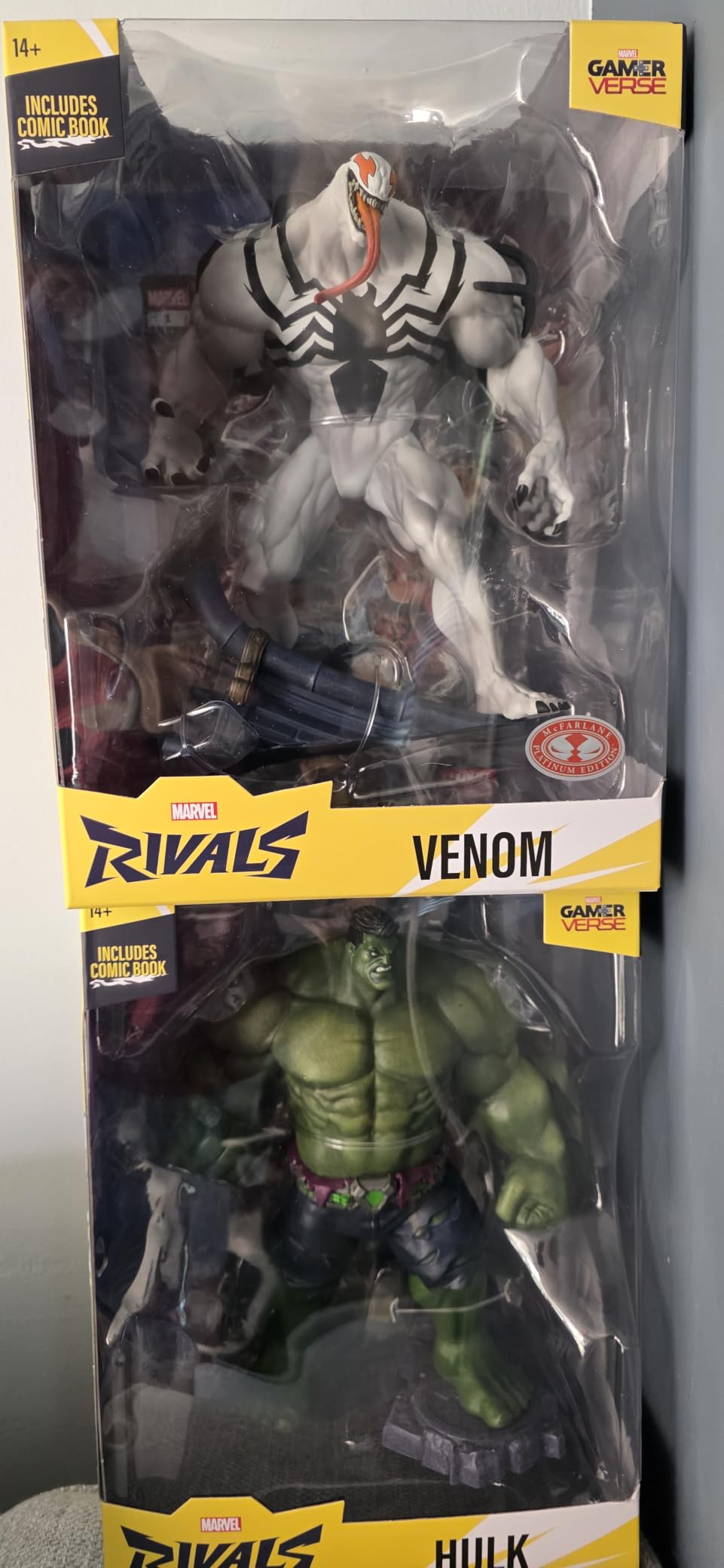 McFarlane Marvel Rivals Venom Red Platinum e Hulk set 2 figure 1:6