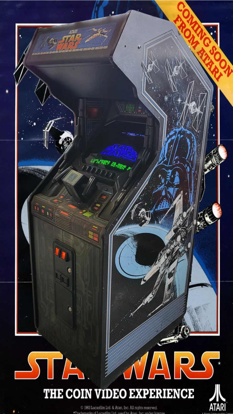 Arcade Story Atari Star Wars Cabinato Vettoriale da Collezione