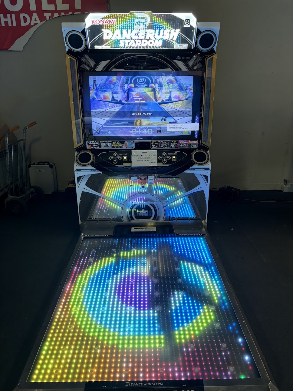 Arcade Story DANCERUSH STARDOM cabinato dance raro pedana LED
