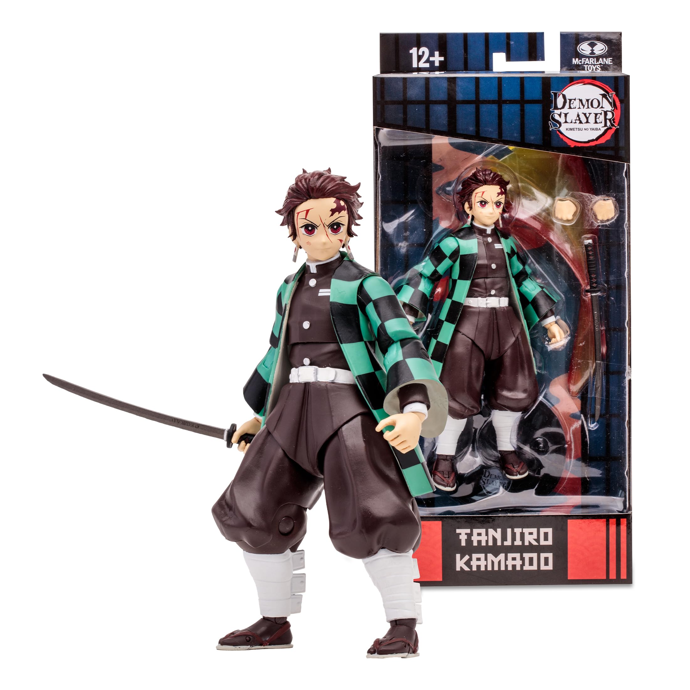 McFarlane Demon Slayer WV3 Tanjiro Kamado figura 7" battaglia Rui
