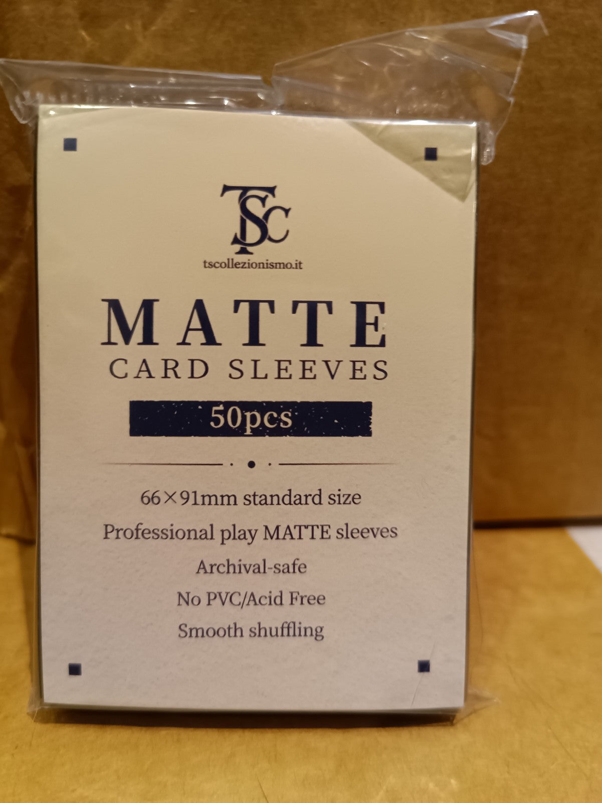 TS Collezionismo Matte Card Sleeves standard 66x91 nero 50 pezzi