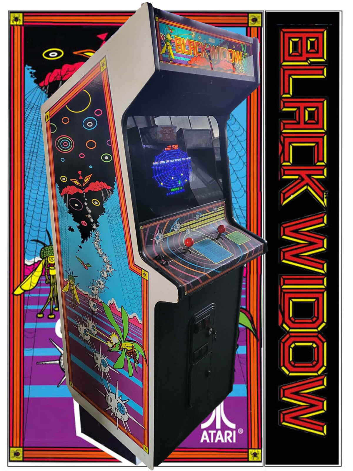 Arcade Story Black Widow cabinato sparatutto vettoriale ragno