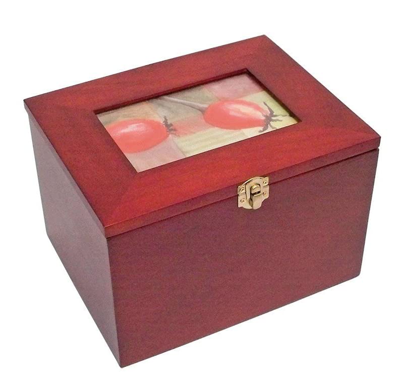 Safe 5870 Scatola Legno Acajou 400 cartoline velluto rosso
