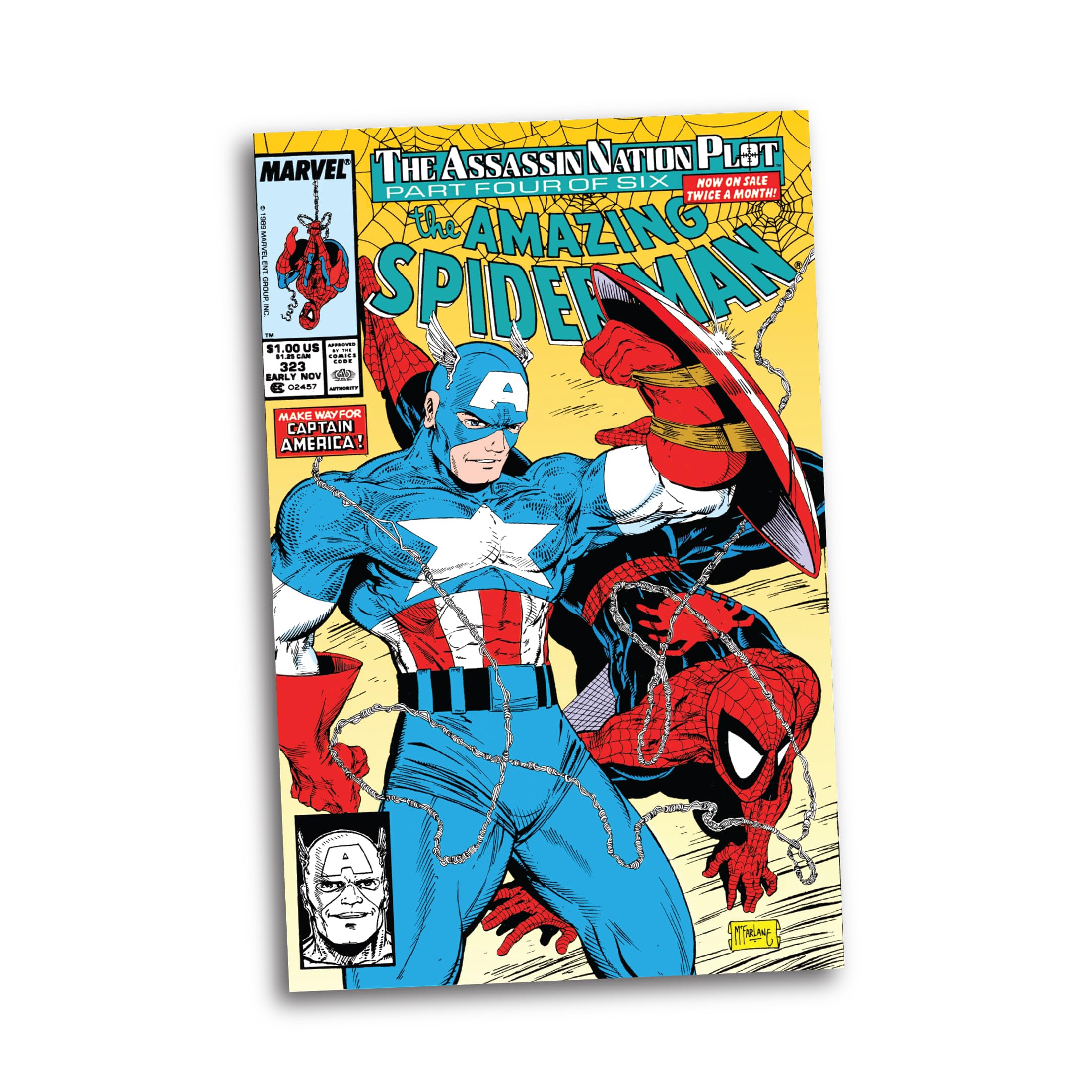 McFarlane Marvel Captain America 323 figura 1:6 con fumetto