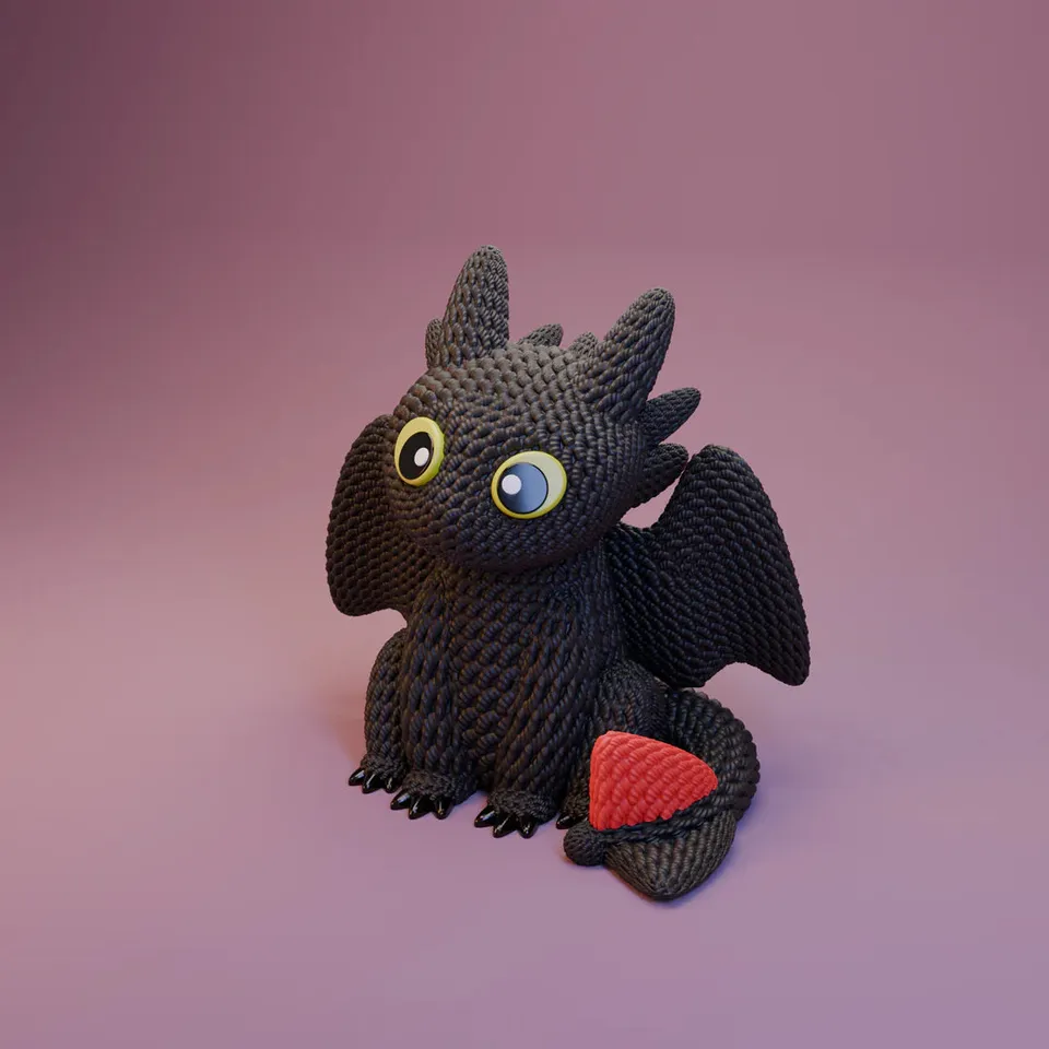 L'Atelier di Zelda Stampe Incantate Sdentato Crochet statuetta PLA