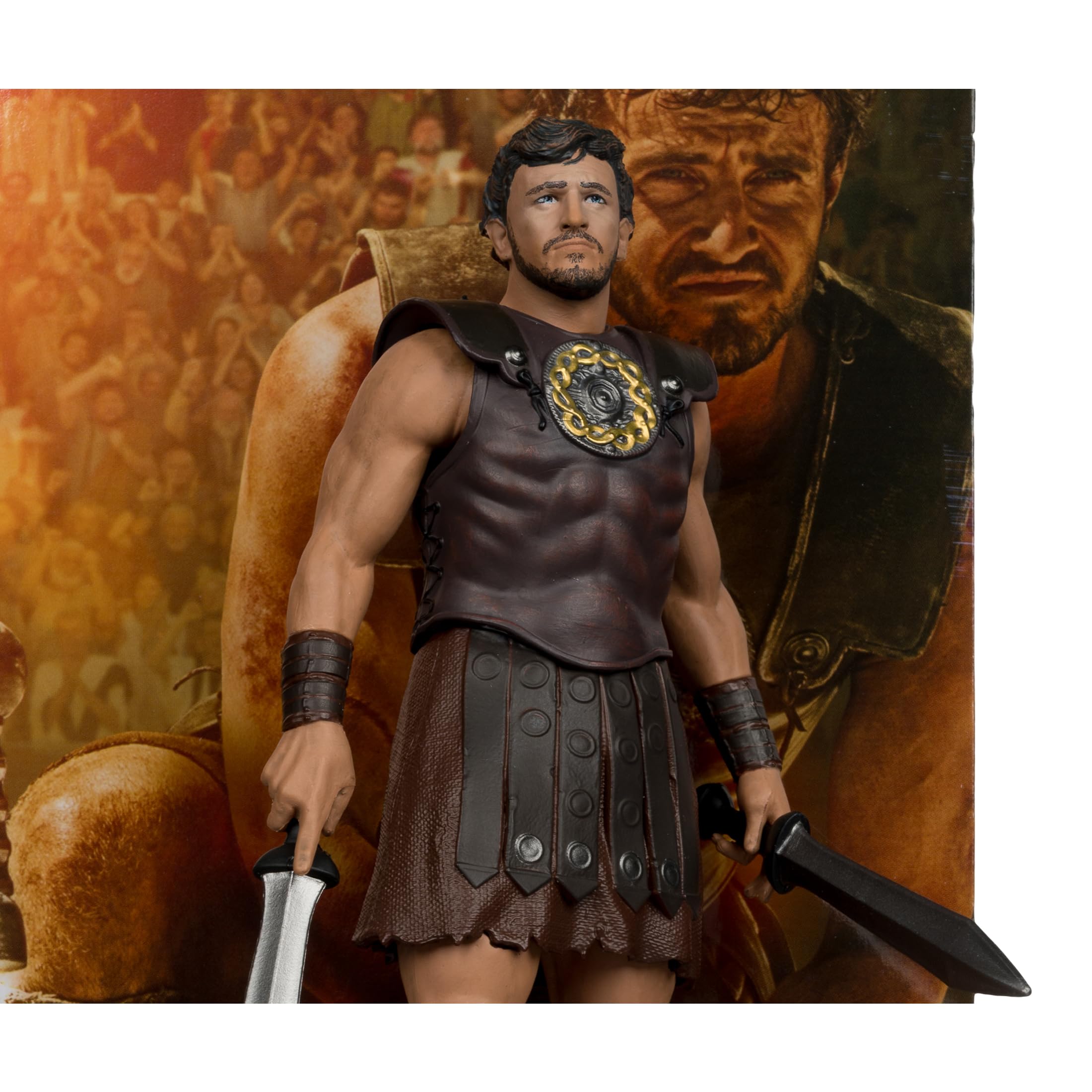 McFarlane Movie Maniacs Lucius Gladiator II figure in posa 15,2 cm