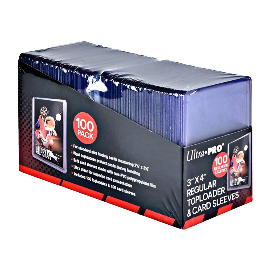 Ultra Pro 100 Toploader 3x4 + 100 bustine soft carte
