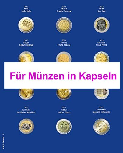 SAFE 7302-13 Foglio 2 Euro 2013 per capsule commemorative