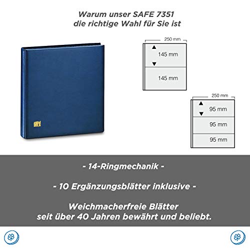 SAFE 7351 Album banconote 14 anelli 10 fogli