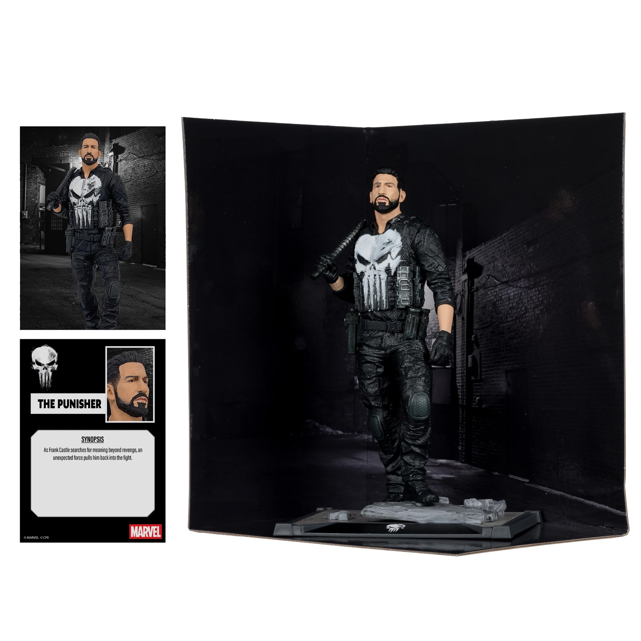 McFarlane Marvel Punisher 1:10 action figure con scena