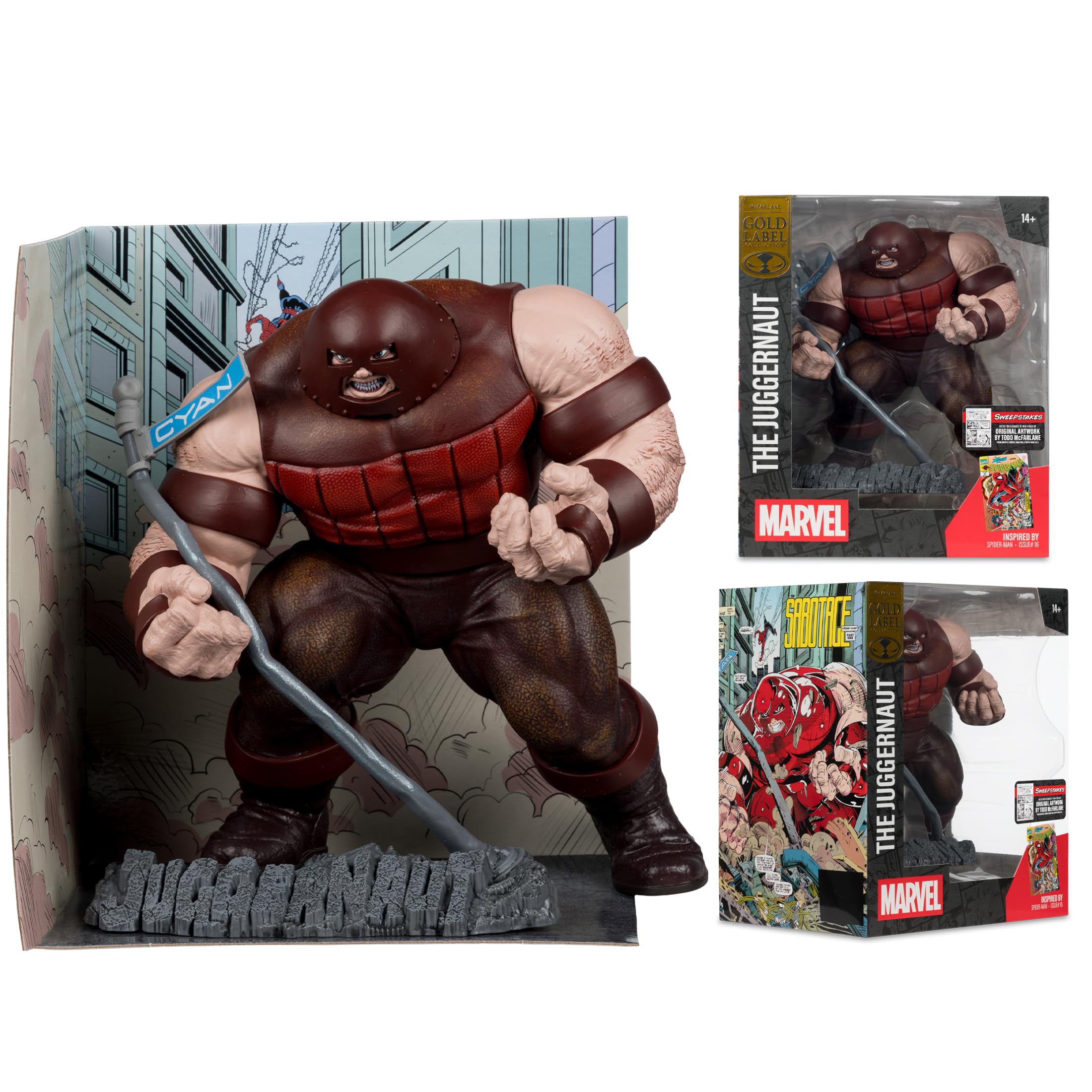 McFarlane Marvel Juggernaut 1:10 action figure Gold Label con scena