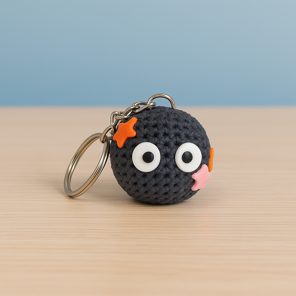 L'Atelier di Zelda Keyverse Susuwatari portachiavi crochet