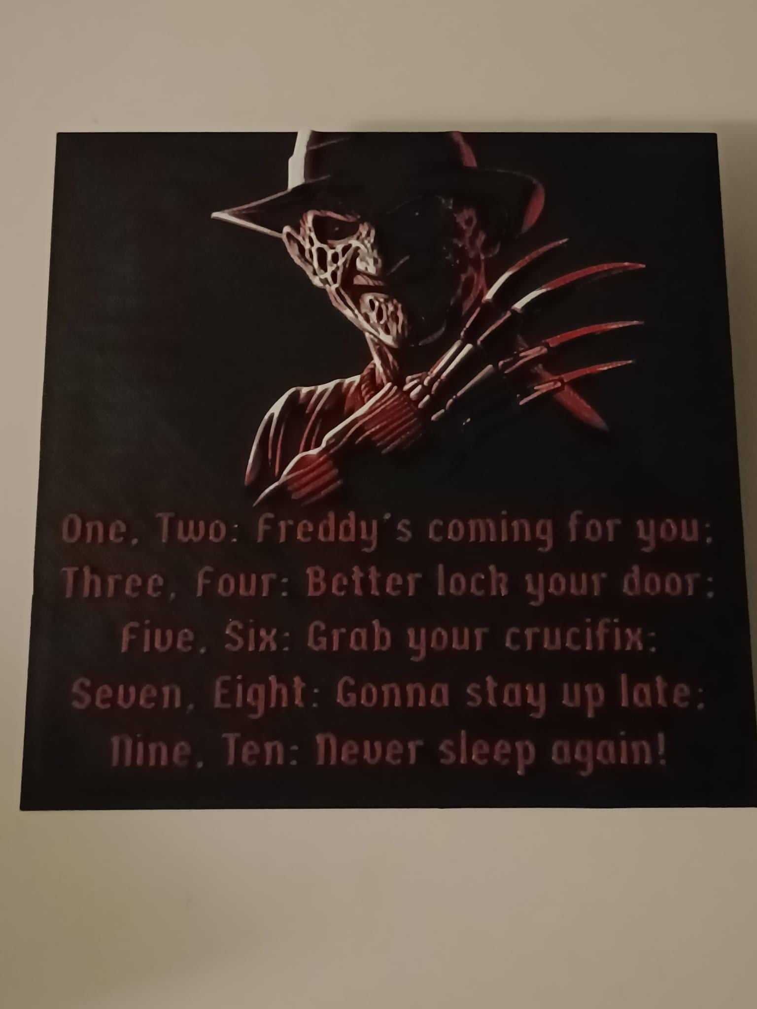 L'Atelier di Zelda Stampe Incantate Freddy Krueger wall art PLA 180x180