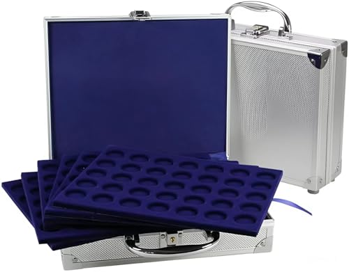 Safe Münzkoffer 172 valigetta monete 180 pezzi 2 euro alluminio