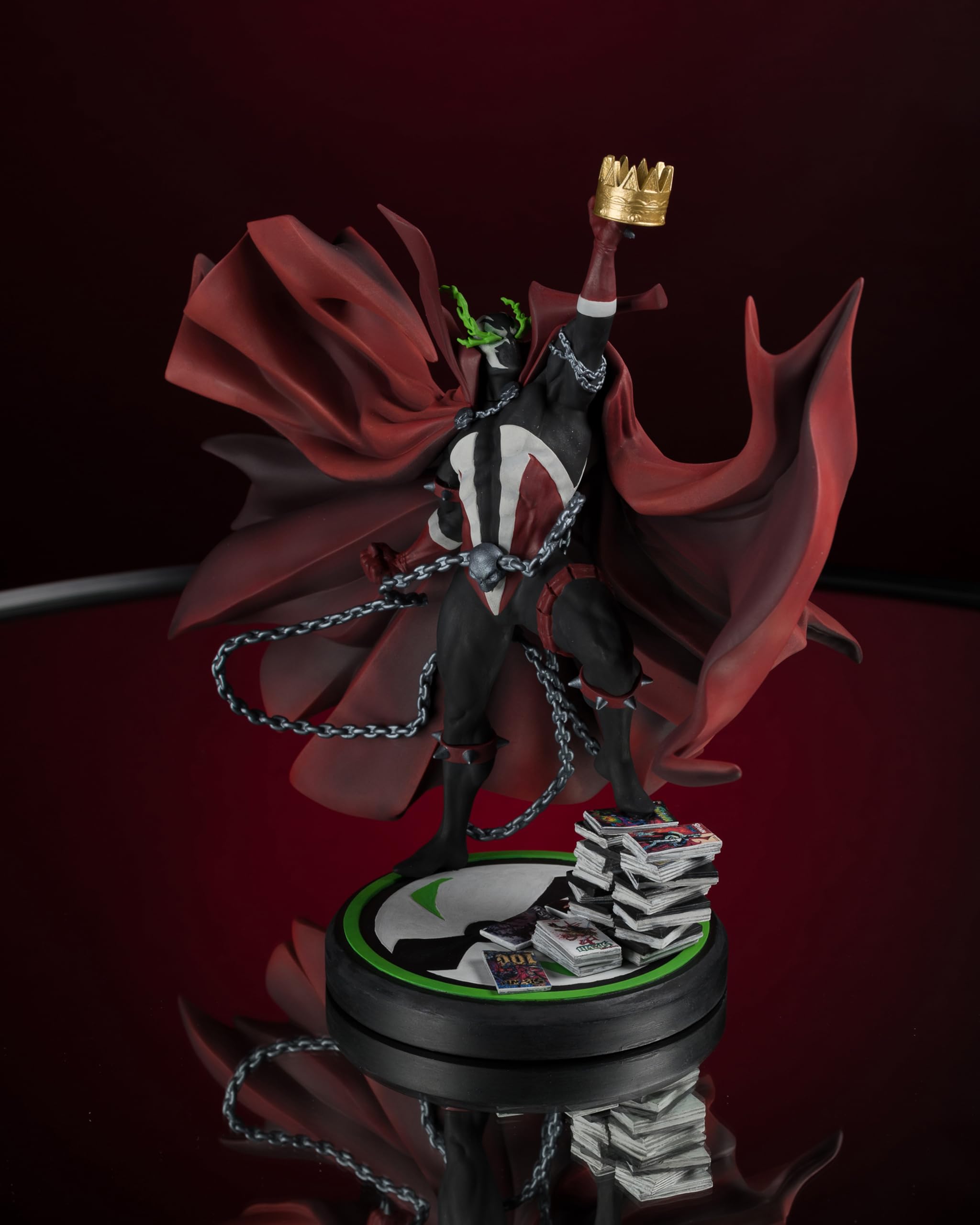 McFarlane Spawn 301 Statua Resina 1:10 Nero Bianco Rosso