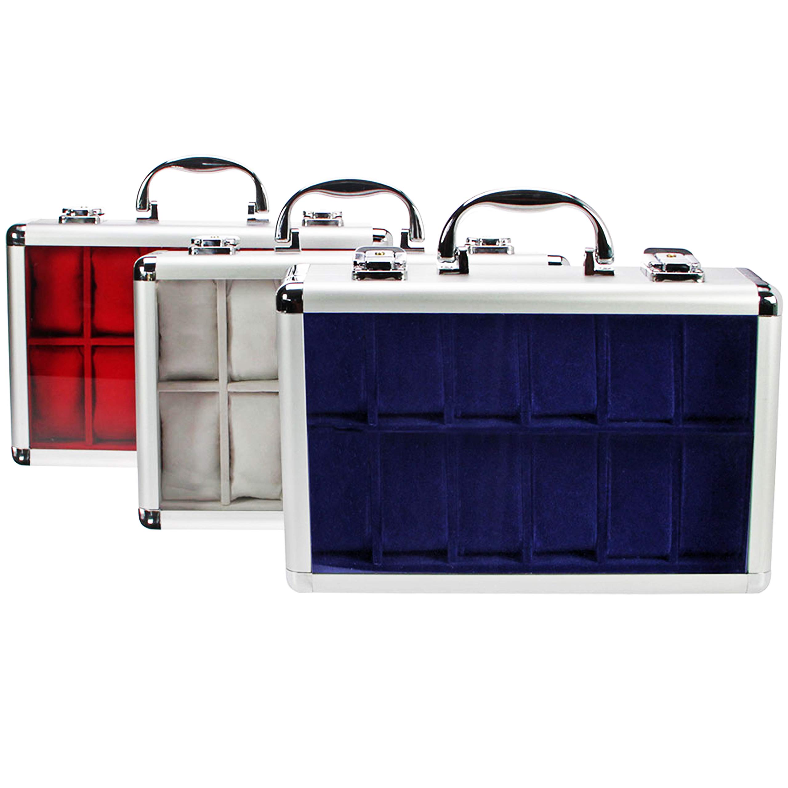 Safe Group 265 portaorologi 12 posti velluto alluminio