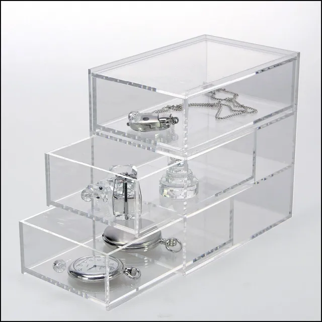 Safe Vitrinen cassetto acrilico scatola monete trasparente