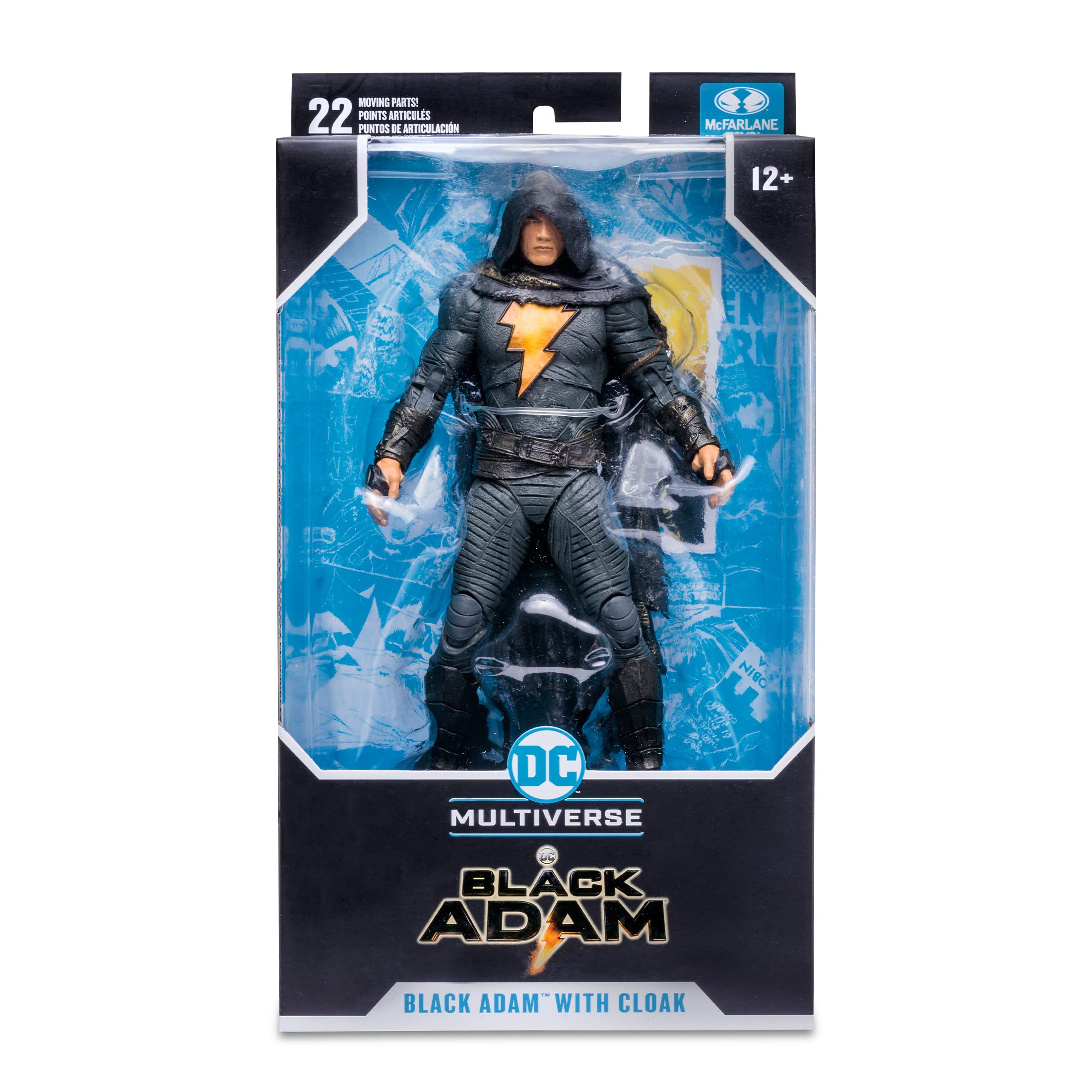 McFarlane DC Multiverse Black Adam action figure con mantello film