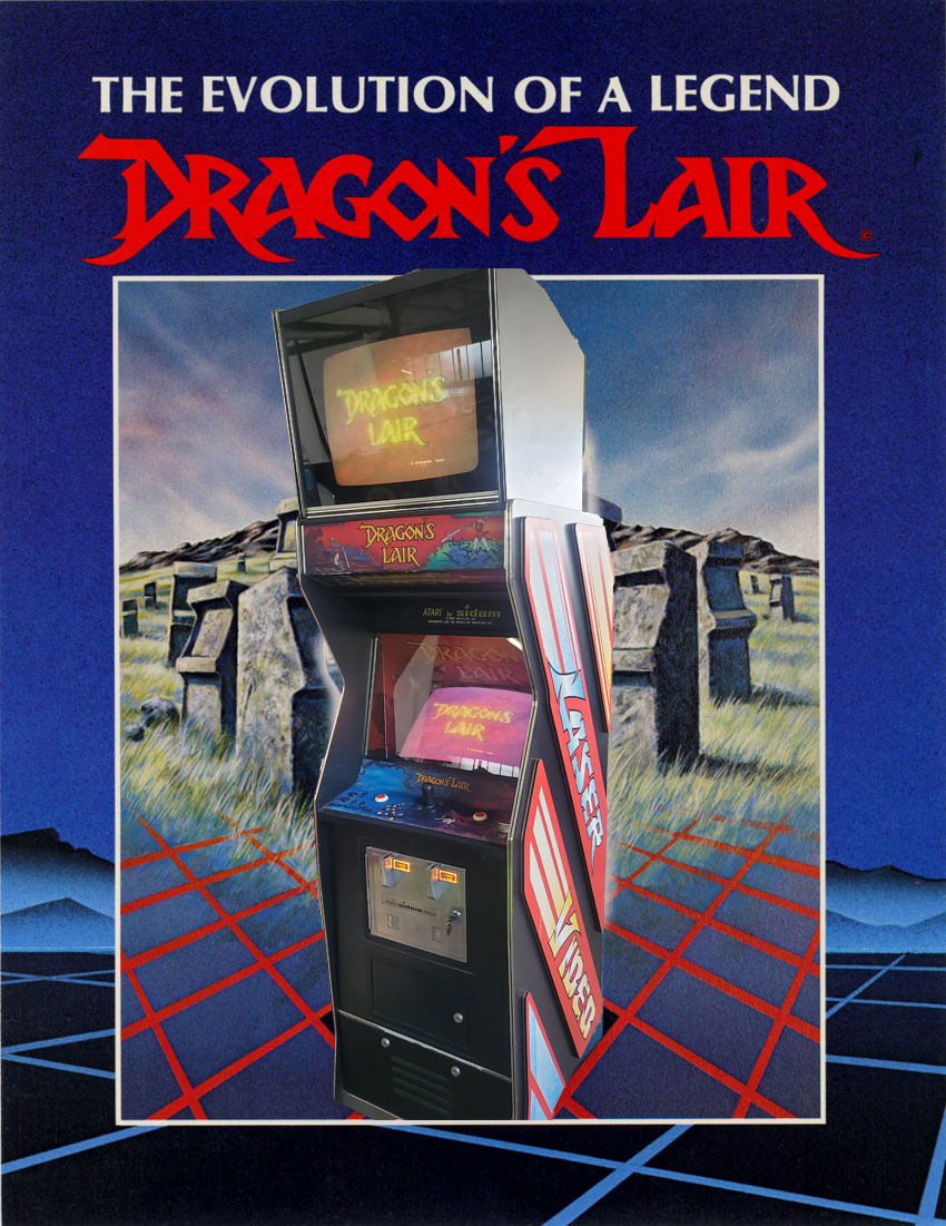 Arcade Story Arcade Dragon's Lair SIDAM cabinato italiano laser