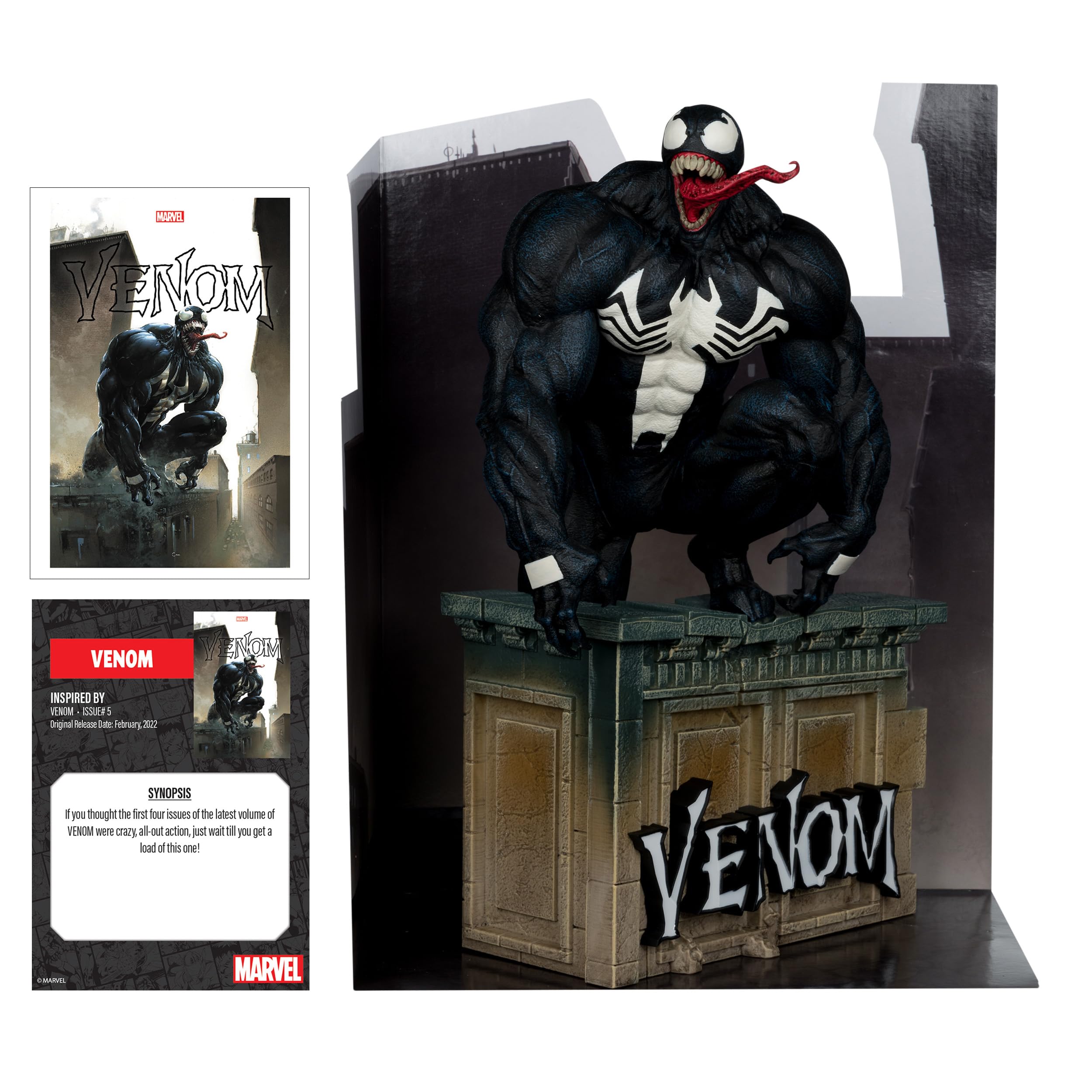 McFarlane Marvel Venom #5 figure 1:6 con fumetto
