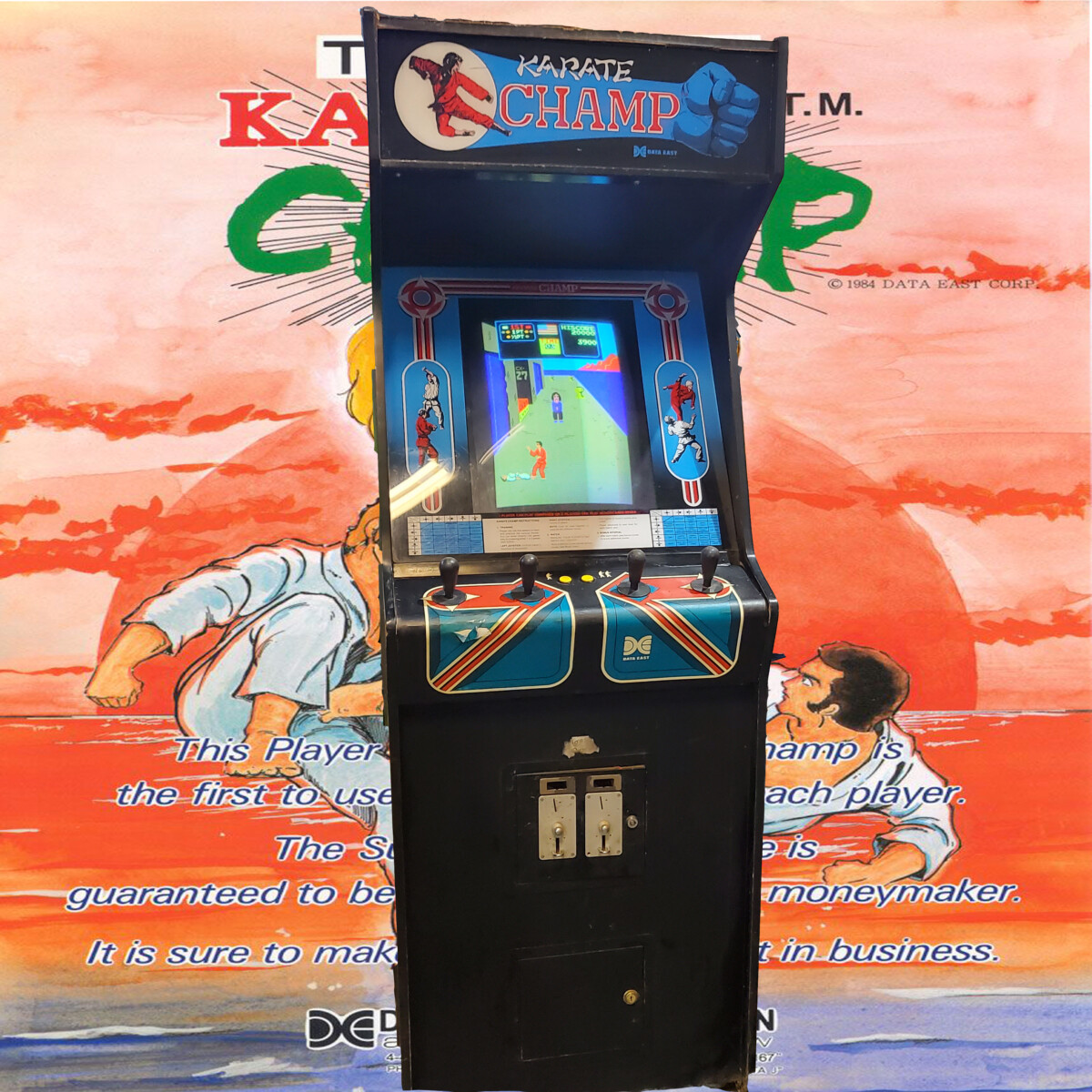 Arcade Story Picchiaduro Karate Champ cabinato 4 joystick
