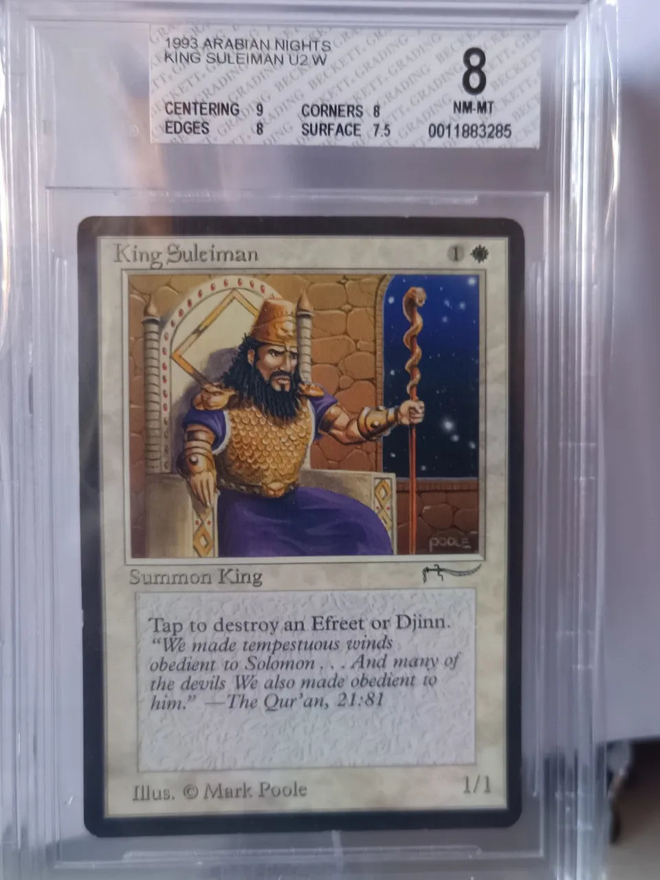 Magic King Suleiman Arabian Nights 1993 Carta Gradta BGS 8 ENG