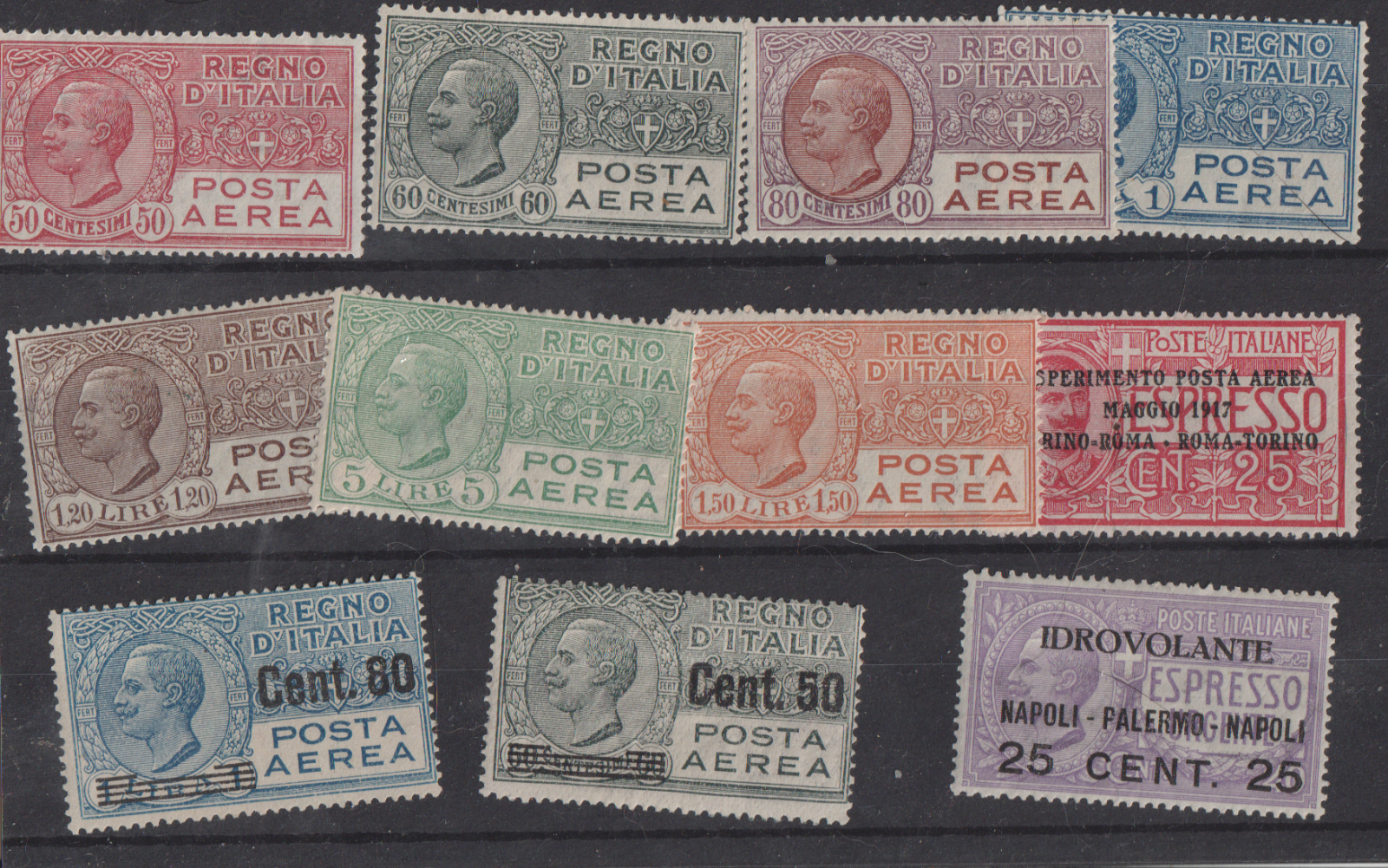 TS Collezionismo Filatelia Regno Posta Aerea completa francobolli MNH