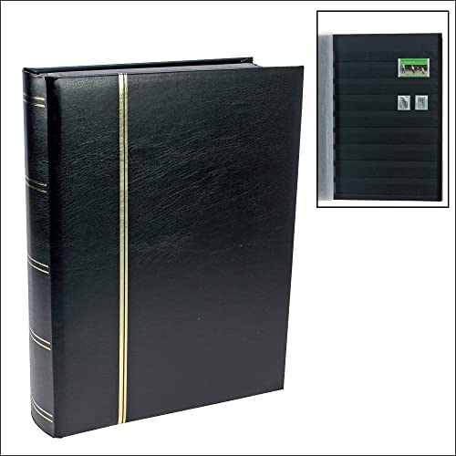 Safe Album Francobolli 64 Pagine Nere Effetto Pelle