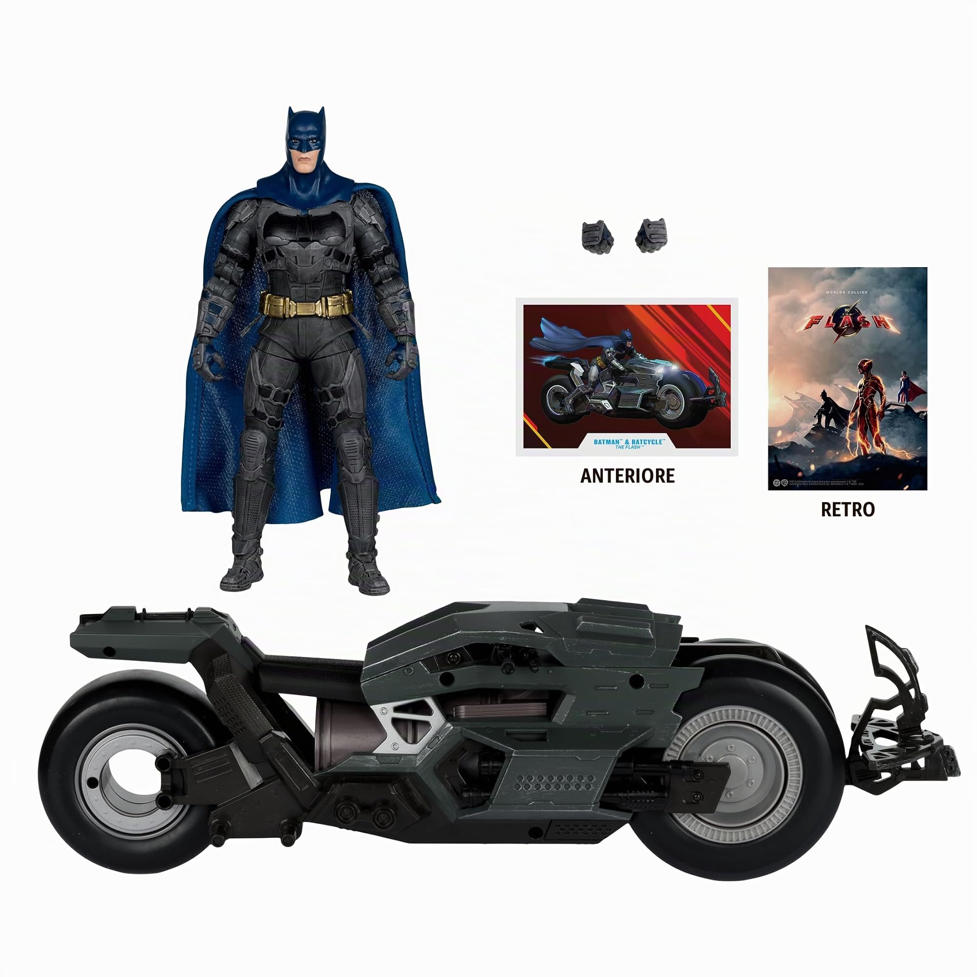 McFarlane DC Multiverse Batman Batcycle action figure Flash 7" 2pk