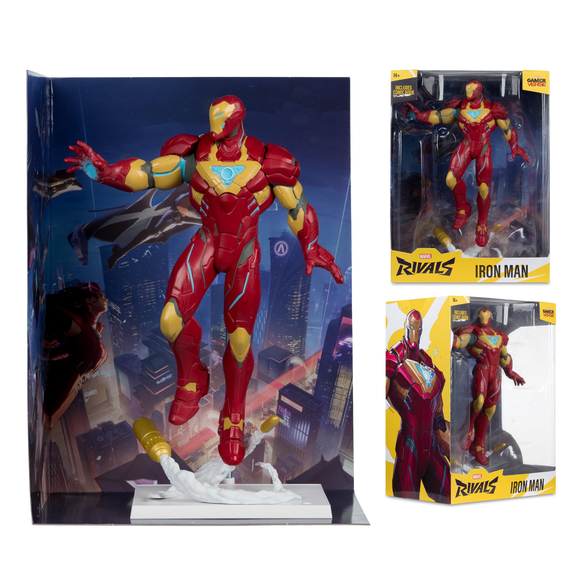 McFarlane Marvel Rivals Iron Man statua 1:6 28,4 cm con fumetto