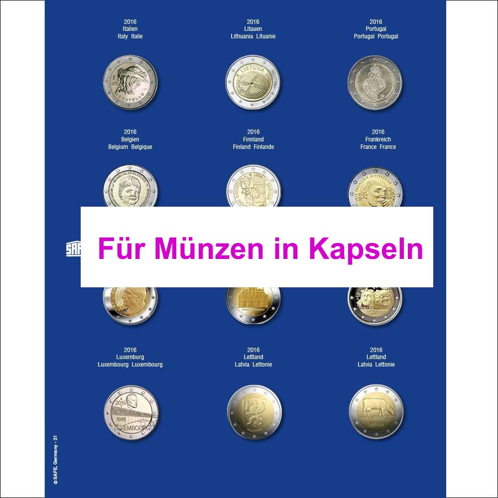 SAFE 7302-21 Foglio supplementare 2 Euro 2016 per capsule