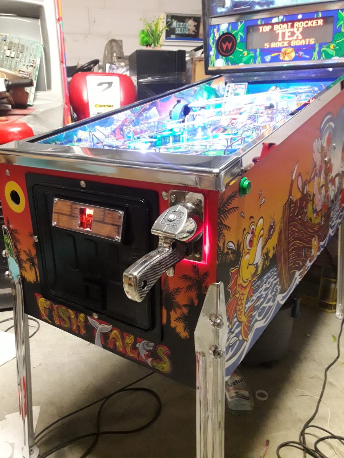 Arcade Story Flipper Fish Tales Pinball Williams Pesca Vintage