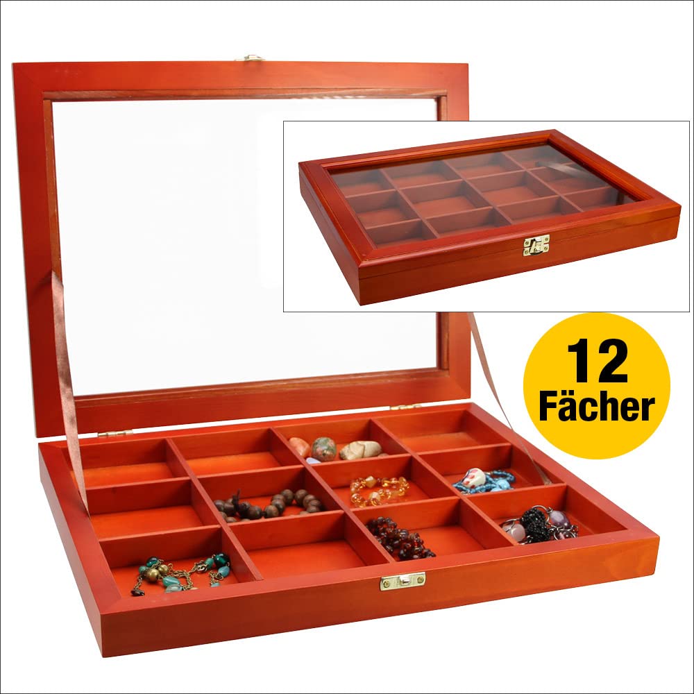 SAFE Vitrinen 5308 vetrina legno 24 scomparti vetro 395 mm