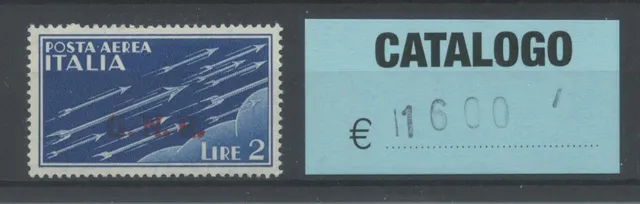 TS Collezionismo Filatelia RSI 1944 Aerea GNR 2 L. nuovo certificato