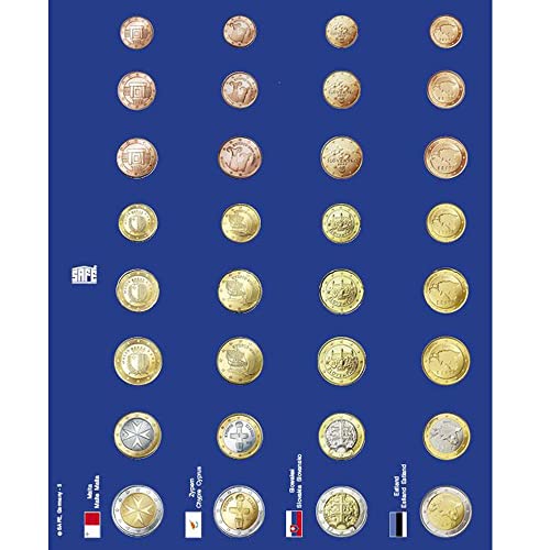 Safe 1865 set 6 fogli album euro in capsula a colori