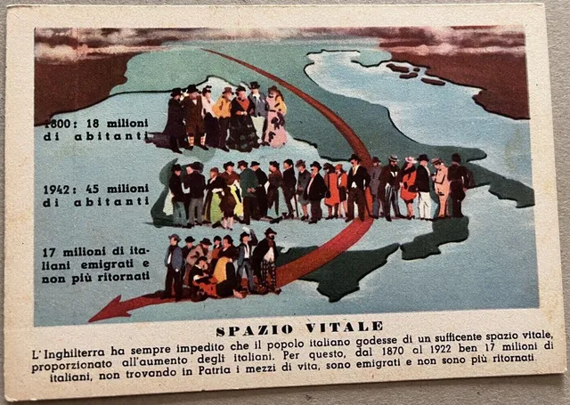 TS Collezionismo Militaria Cartolina Spazio Vitale Africa WW2 Non Viaggiata
