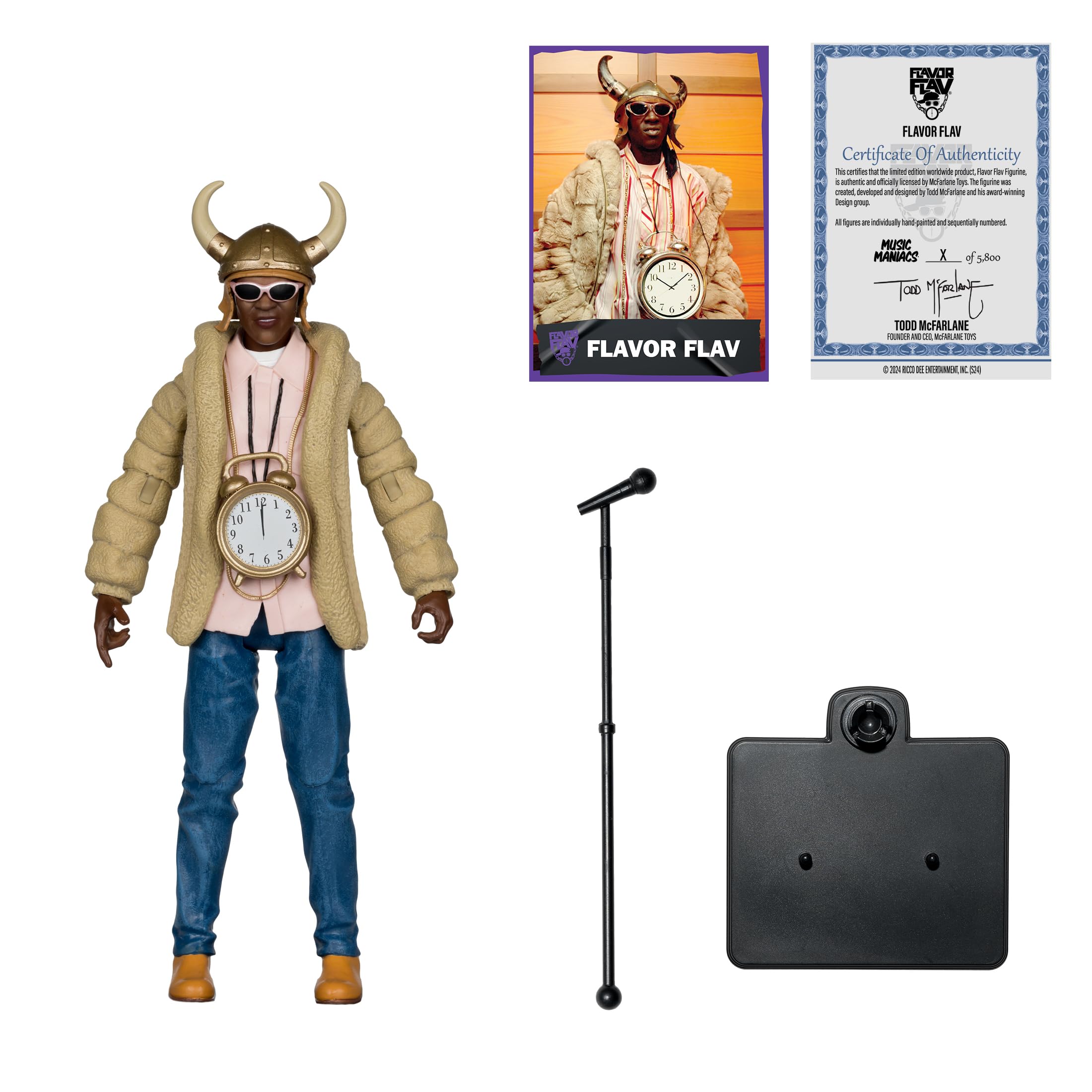 McFarlane Music Maniacs Flavor Flav action figure 15,2cm microfono