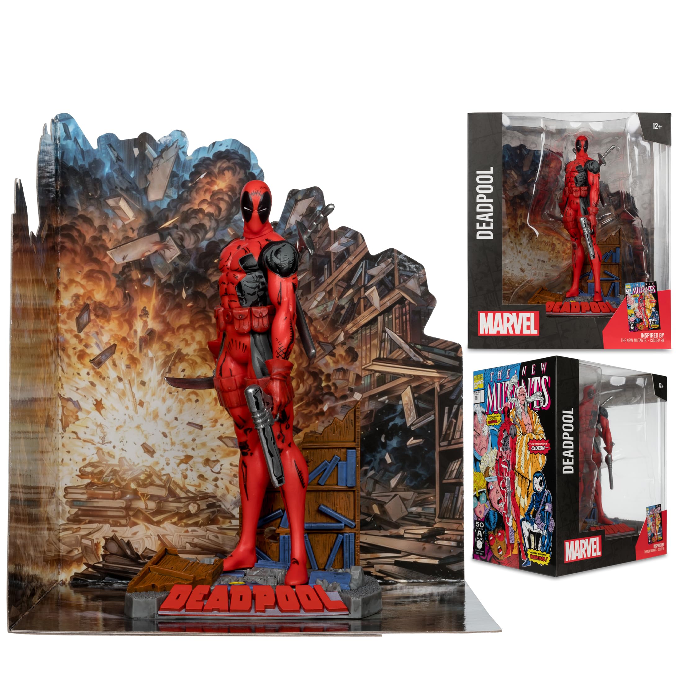 McFarlane Marvel Deadpool New Mutants 98 statua 1:10 con scena
