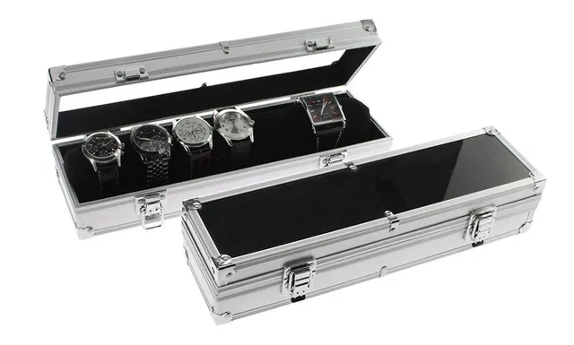 SAFE 255 portaorologi alluminio 7 orologi 330x75x90 mm