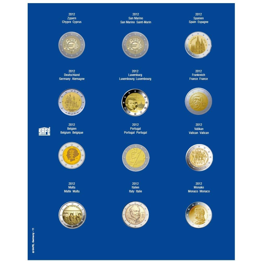 SAFE 7302-11 Foglio 2 Euro 2012 per capsule Topset