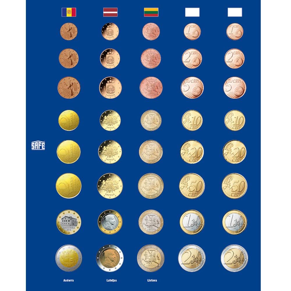 Safe 1861 Set 5 Pagine Euro 1 cent-2 euro per Topset 7817