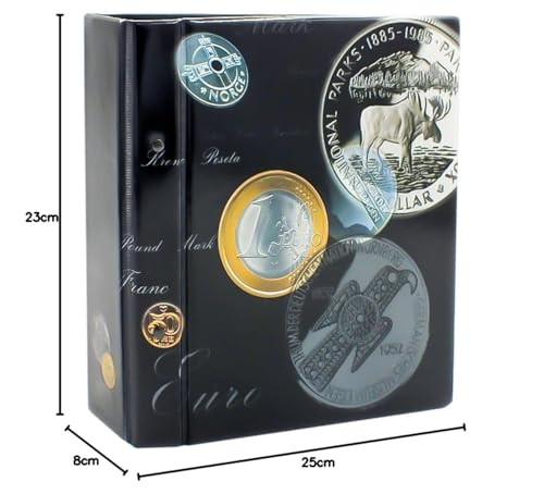 Safe 7817 album monete euro 1 cent-2 euro 5 fogli 4 anelli