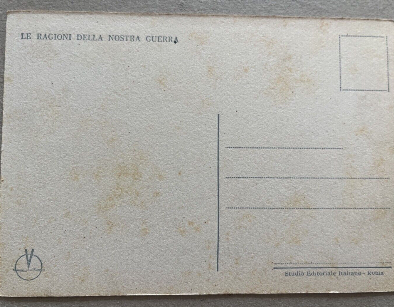 TS Collezionismo Militaria Cartolina militare WWII propaganda non viaggiata